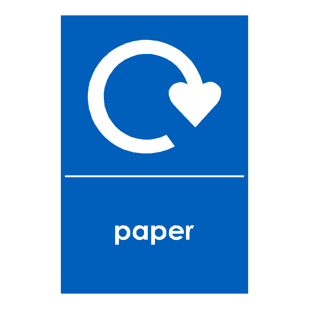 Recycling Paper Sticker | Safety-Label.co.uk