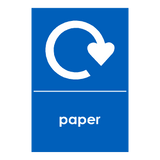 Recycling Paper Sticker | Safety-Label.co.uk