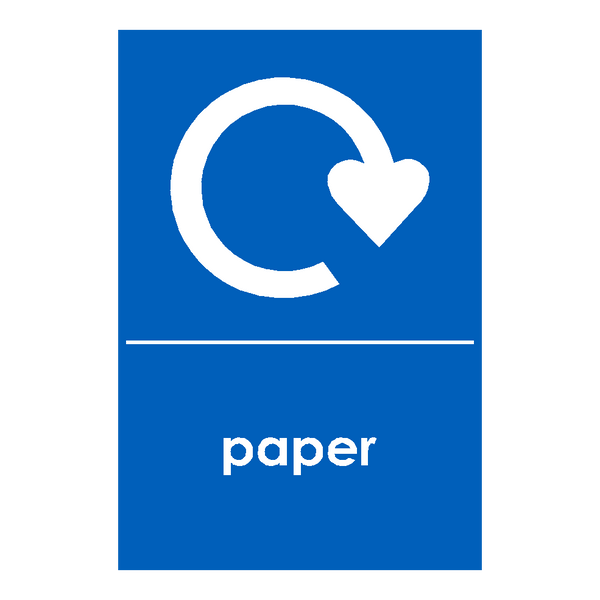 Recycling Paper Sticker | Safety-Label.co.uk