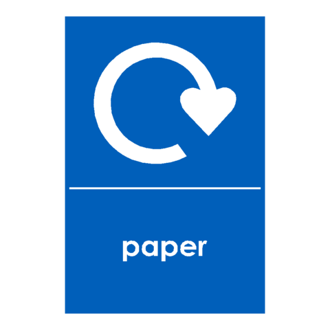 Recycling Paper Sign