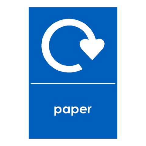 Recycling Paper Sign | Safety-Label.co.uk