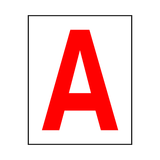 Letter A Sticker Red | Safety-Label.co.uk