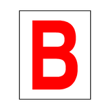 Letter B Sticker Red | Safety-Label.co.uk