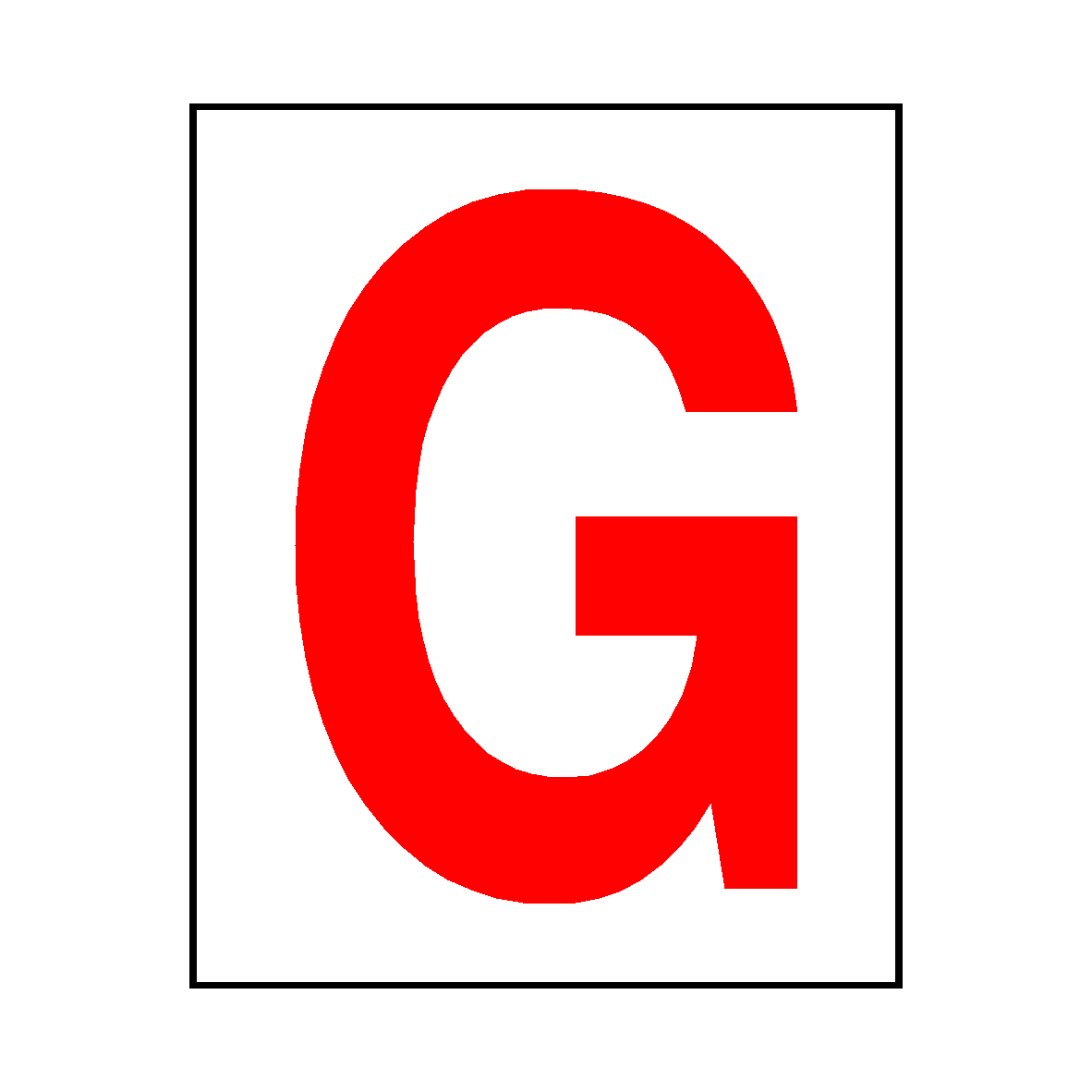 Letter G Sticker Red