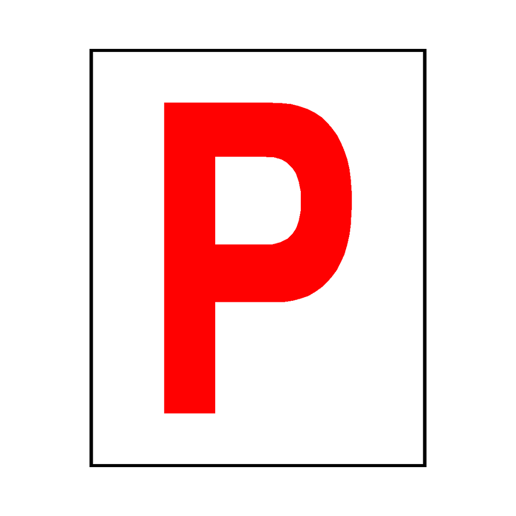 Pdot Red Sticker Letter P Sticker Red