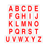 Alphabet Letter Sticker Pack Red | Safety-Label.co.uk