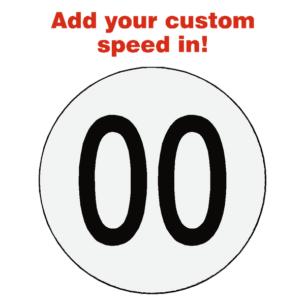 Reflective Custom Kph Speed Limit Sticker | Safety-Label.co.uk