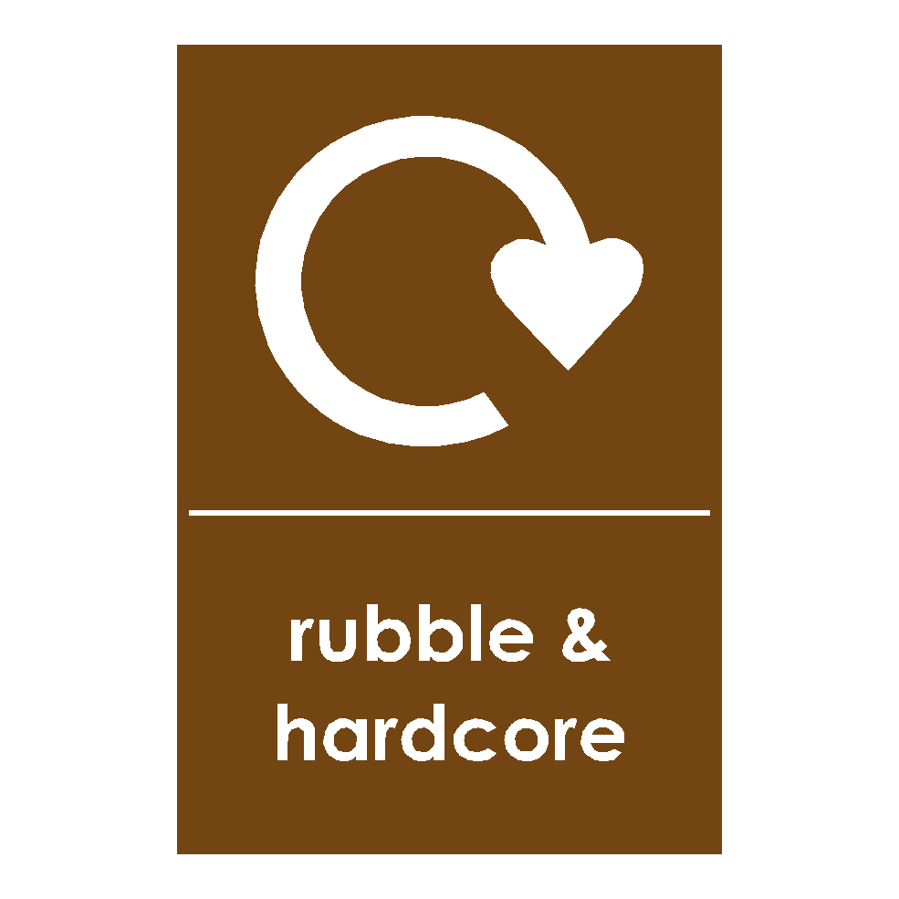 Recycling Hardcore & Rubble Sticker | Safety-Label.co.uk