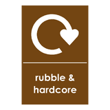 Recycling Hardcore & Rubble Sticker | Safety-Label.co.uk