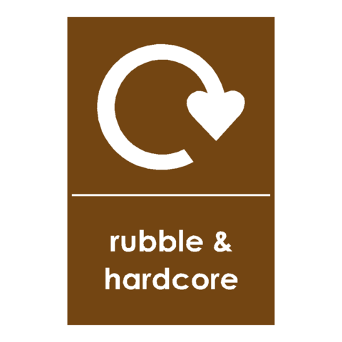 Recycling Hardcore & Rubble Sign | Safety-Label.co.uk