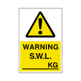 Safe Working Load Sticker Kg | Safety-Label.co.uk