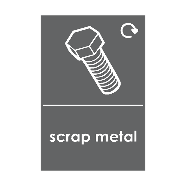 Scrap Metal Waste Recycling Signs | Safety-Label.co.uk