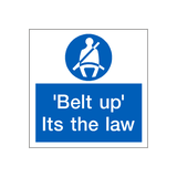 Seatbelt Law Sticker | Safety-Label.co.uk