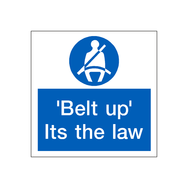 Seatbelt Law Sticker | Safety-Label.co.uk