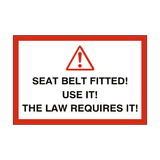Seat Belt Warning Sticker | Safety-Label.co.uk