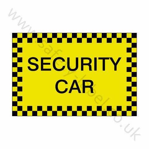 Security Car Sticker | Safety-Label.co.uk
