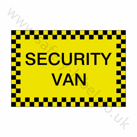 Security Van Sticker | Safety-Label.co.uk