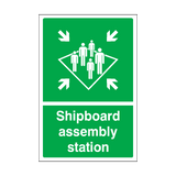 Shipboard Assembly Station Sign | Safety-Label.co.uk