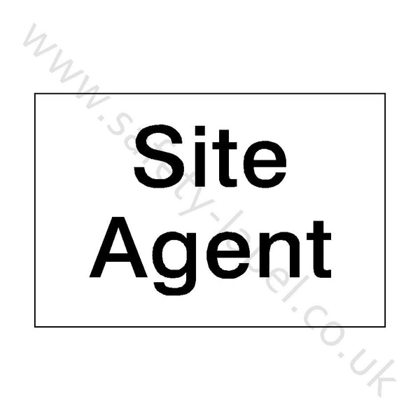 Site Agent Sign | Safety-Label.co.uk