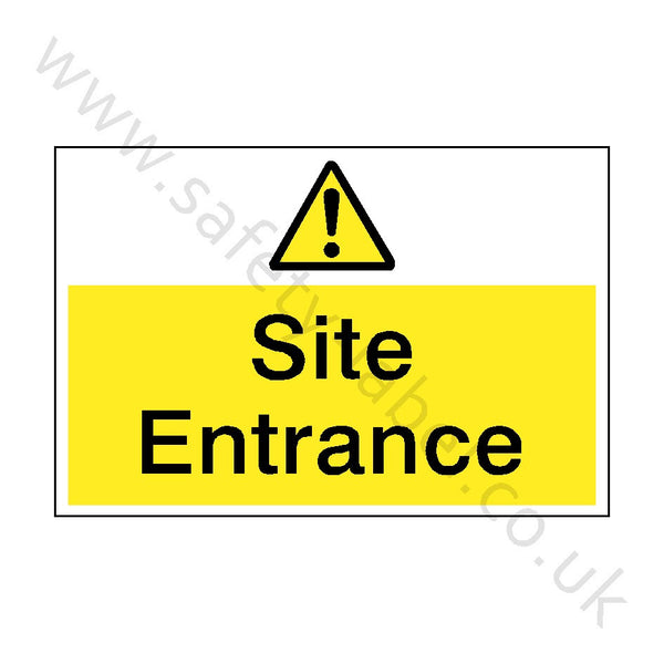 Caution Site Entrance Sign | Safety-Label.co.uk