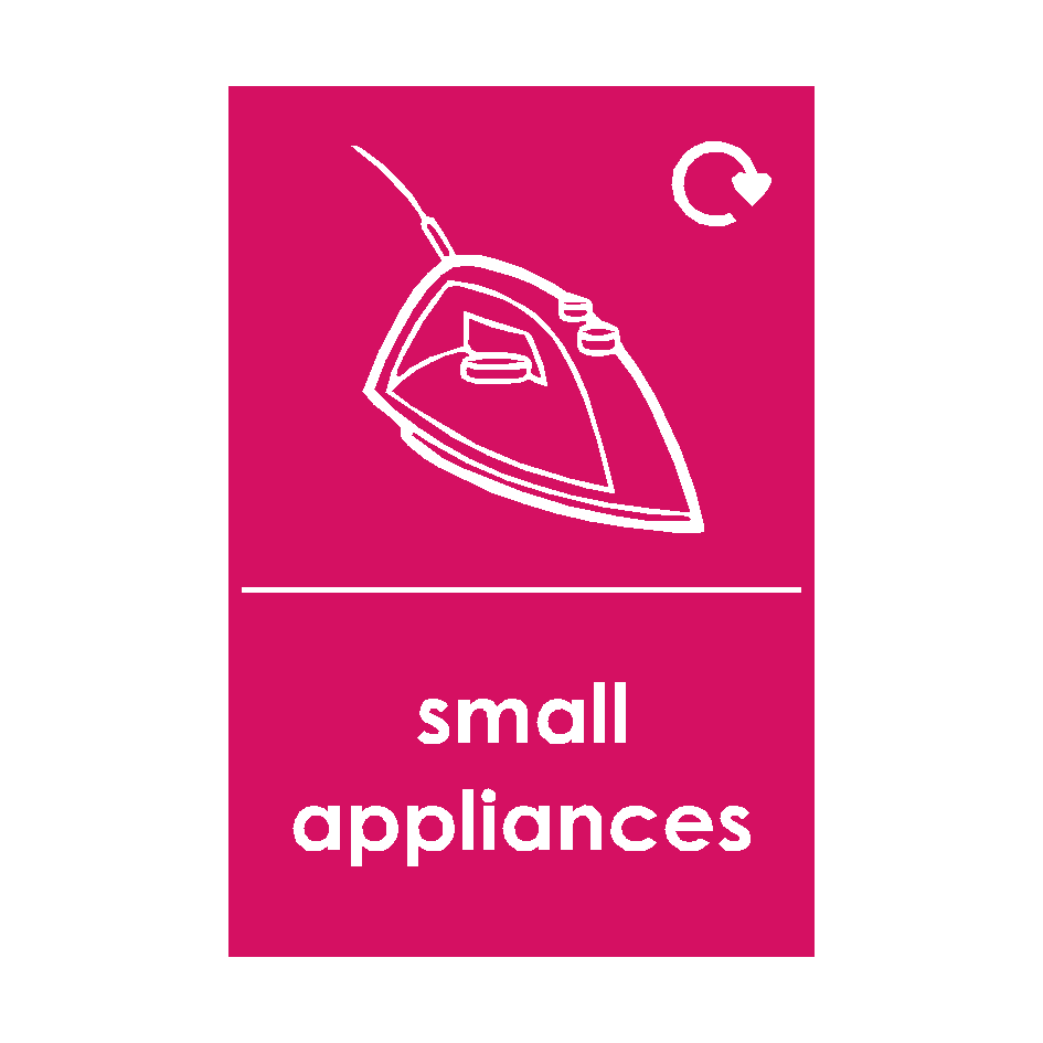 Small Appliances Waste Sticker (option 2) | Safety-Label.co.uk