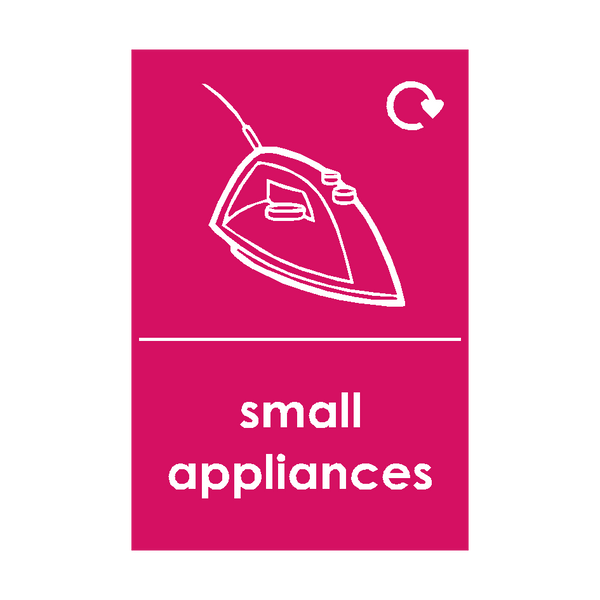 Small Appliances Waste Sticker (option 2) SafetyLabel.co.uk