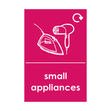 Small Appliances Waste Sign (option 3) | Safety-Label.co.uk