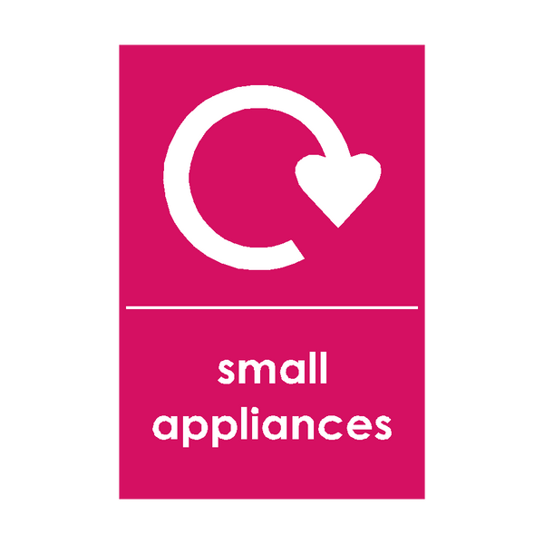 Small Appliances Waste Sign | Safety-Label.co.uk