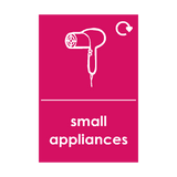 Small Appliances Waste Sign (option 4) | Safety-Label.co.uk