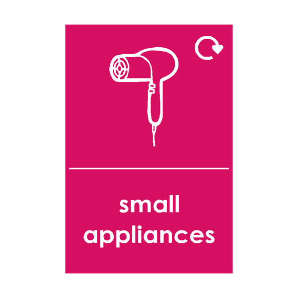 Small Appliances Waste Sticker (option 4) | Safety-Label.co.uk