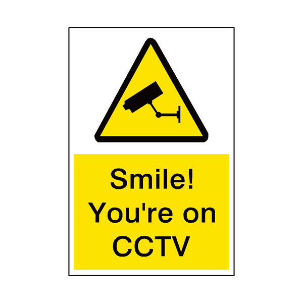 Smile Your On CCTV Sign | Safety-Label.co.uk