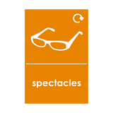 Spectacles Waste Recycling Sticker | Safety-Label.co.uk