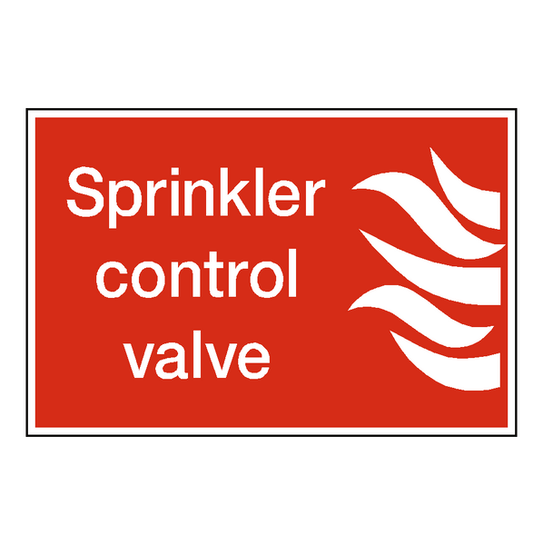 Sprinkler Control Valve Sign | Safety-Label.co.uk