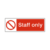 Staff Only Safety Sign | Safety-Label.co.uk