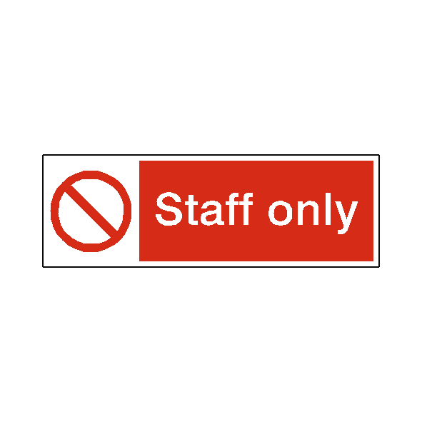 Staff Only Safety Sign | Safety-Label.co.uk