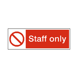 Staff Only Label | Safety-Label.co.uk