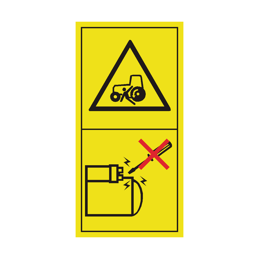 Start Engine Sticker Start Engine From Operator's Seat Only Sticker