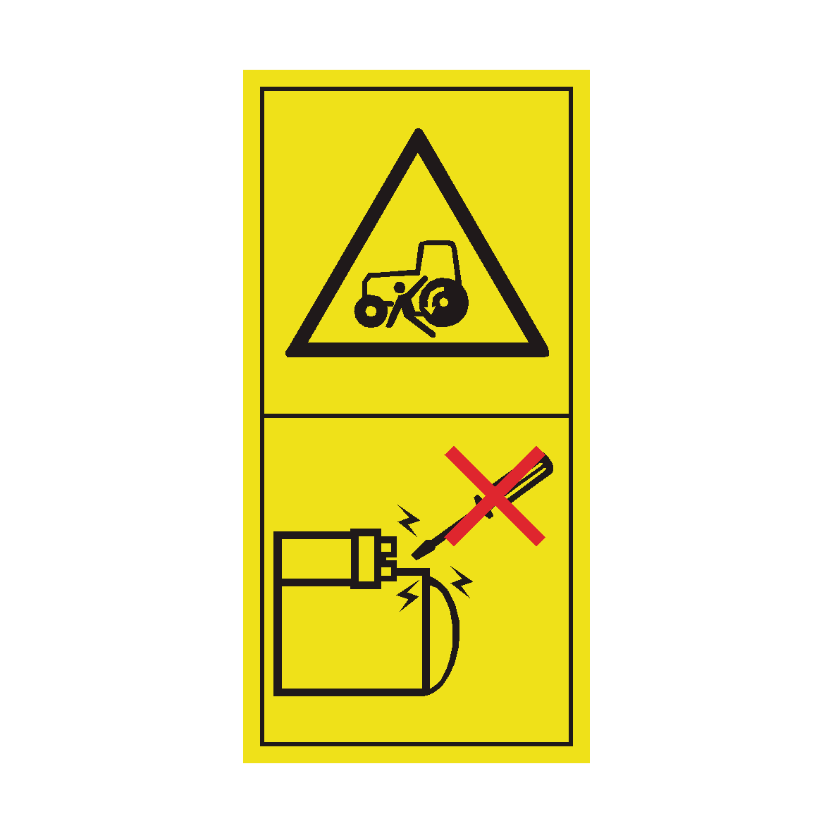 Start Engine From Operator's Seat Only Sticker | Safety-Label.co.uk