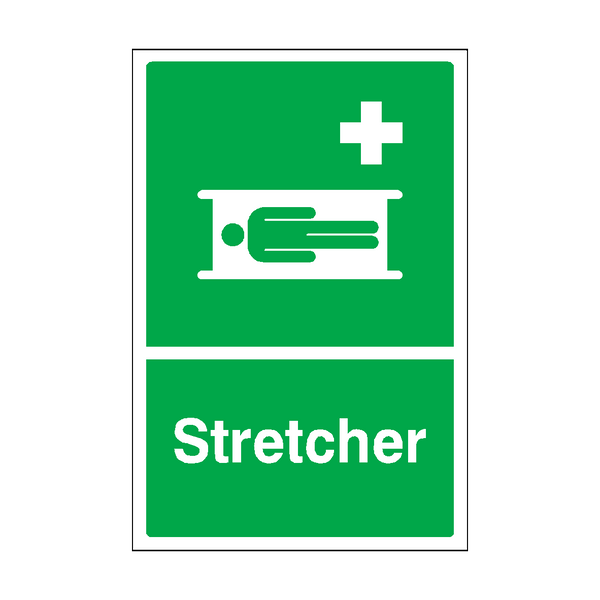Stretcher Sign SafetyLabel.co.uk