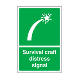 Survival Craft Distress Signal Safety Sign | Safety-Label.co.uk