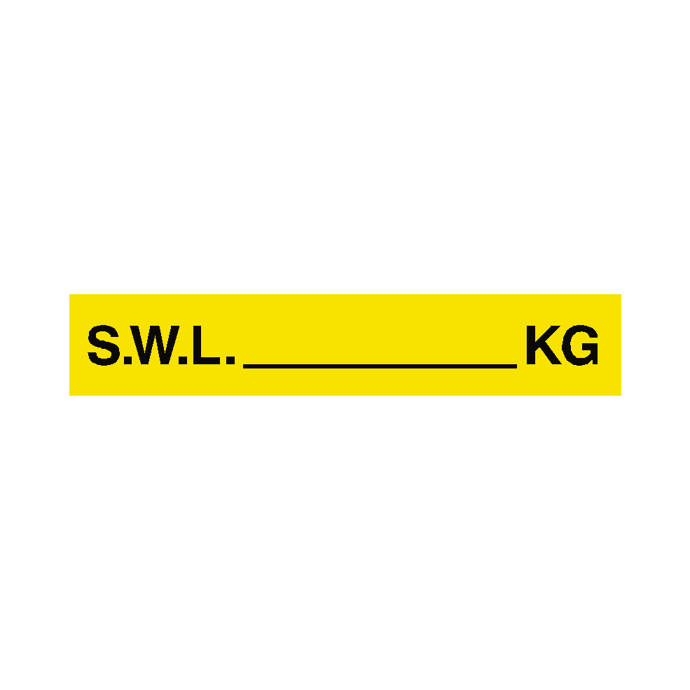 Uk Racking Swl S.W.L Label Kg Yellow