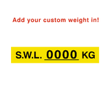 S.W.L Label Kg Yellow Custom Weight | Safety-Label.co.uk