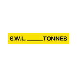 S.W.L Label Tonnes Yellow | Safety-Label.co.uk