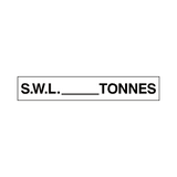 S.W.L Label Tonnes White | Safety-Label.co.uk