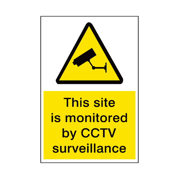 Site Monitored By CCTV Security Sign | Safety-Label.co.uk