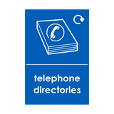 Telephone Directories Waste Recycling Signs | Safety-Label.co.uk