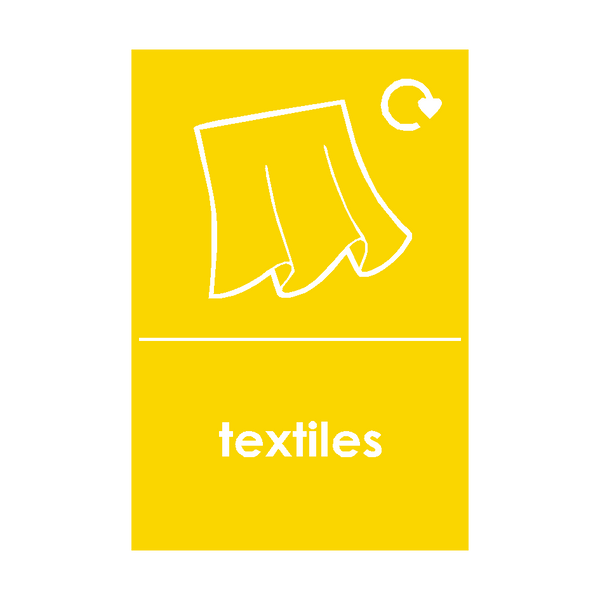Textiles Waste Recycling Signs | Safety-Label.co.uk