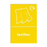 Textiles Waste Recycling Sticker | Safety-Label.co.uk