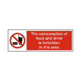 No Food And Drink Label | Safety-Label.co.uk
