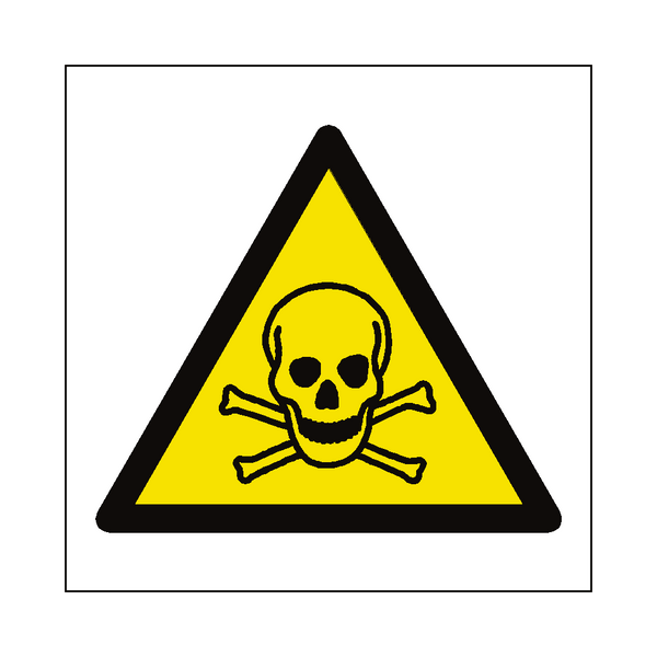 Toxic Material Hazard Symbol Sign